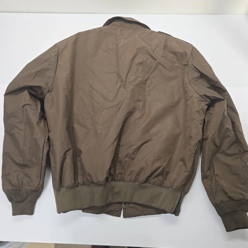 Vintage Blauer USA Brown Bomber Jacket Chief Engr Michael XL 48-50 Deadstock New